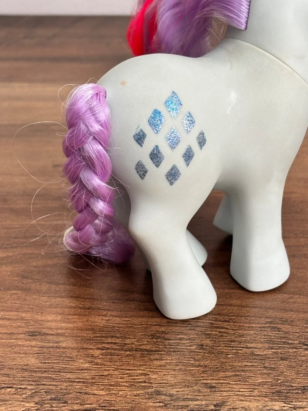 VINTAGE My Little Pony G1 Sparkler Blue Glitter Diamonds Blue Unicorn 1984 MLP